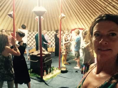 Geeske in haar yurt